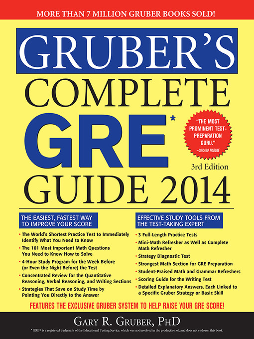 Title details for Gruber's Complete GRE Guide 2014 by Dr. Gary R. Gruber - Available